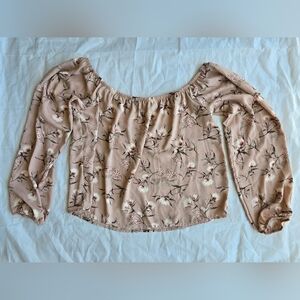 Forever 21 Floral Blouse - Tan